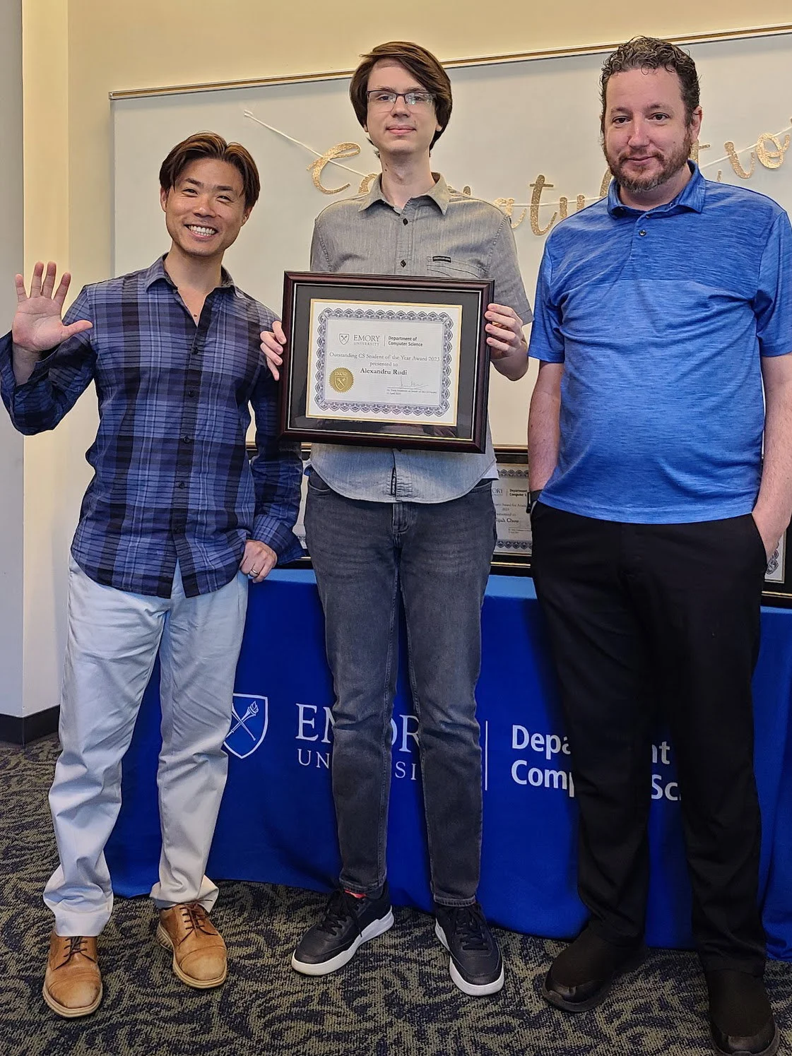 Jinho, Alex, and Dr. La Fleur